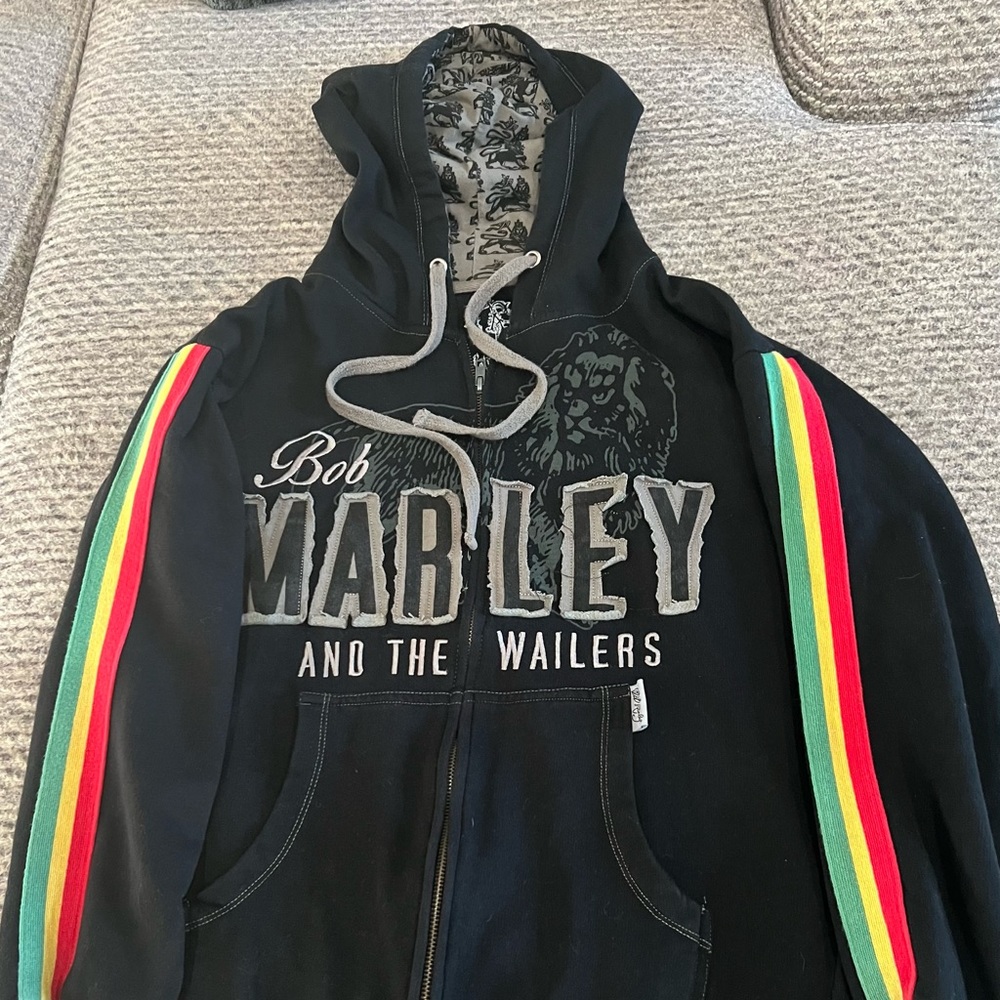 Rare Vintage Bob Marley and the Wallers Get up/Stand up zip up hoodie/jacket